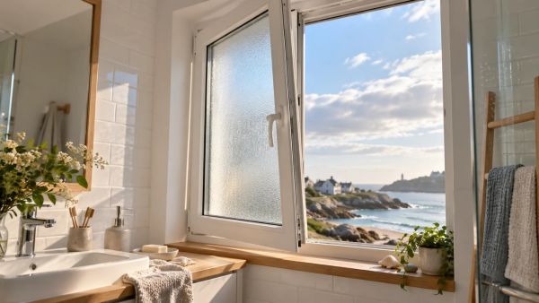 Top options de fenêtres adaptées aux salles de bain humides