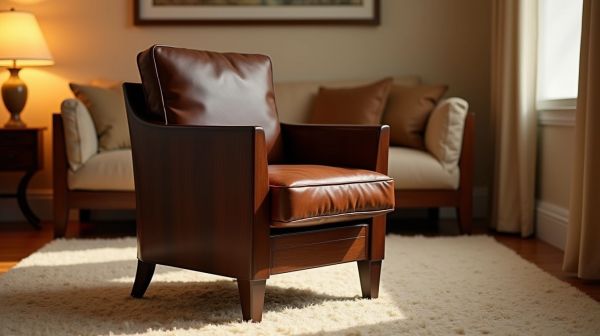 Un fauteuil bois massif qui allie confort et style
